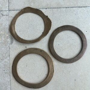 Set of Three Bronze Circular Rings